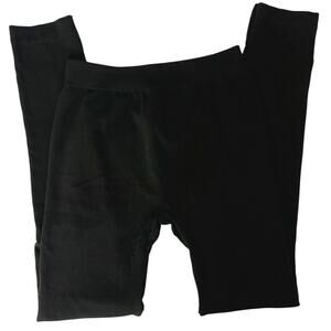 Connection 18 SIZE 1X Cozy Warm Comfort Seamless Fleece Lined Mid Rise Leggings